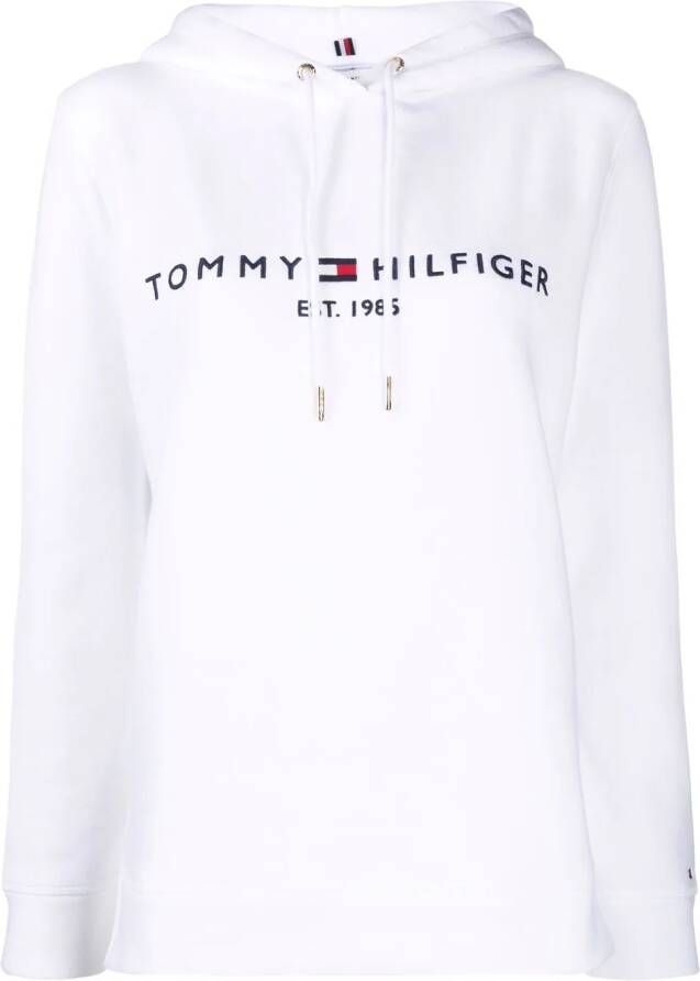 Tommy Hilfiger Hoodie met logoprint Wit
