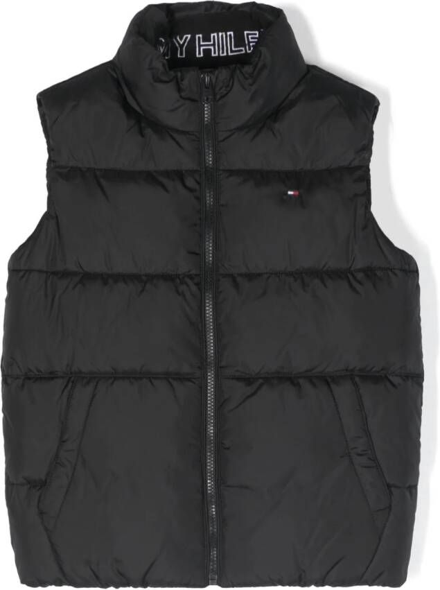 Tommy Hilfiger Junior Bodywarmer met geborduurd logo Zwart