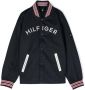 Tommy Hilfiger Junior Bomberjack met logoprint Blauw - Thumbnail 1