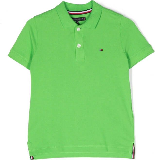Tommy Hilfiger Junior Poloshirt met geborduurd logo Groen