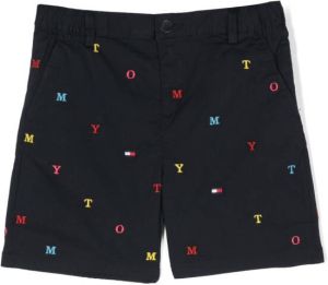 Tommy Hilfiger Junior Shorts met geborduurd logo Blauw