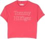 Tommy Hilfiger Junior T-shirt met geborduurd logo Roze - Thumbnail 1