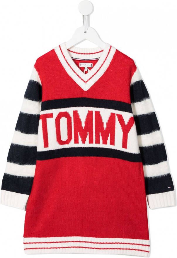 Tommy Hilfiger Junior Gebreide jurk Rood