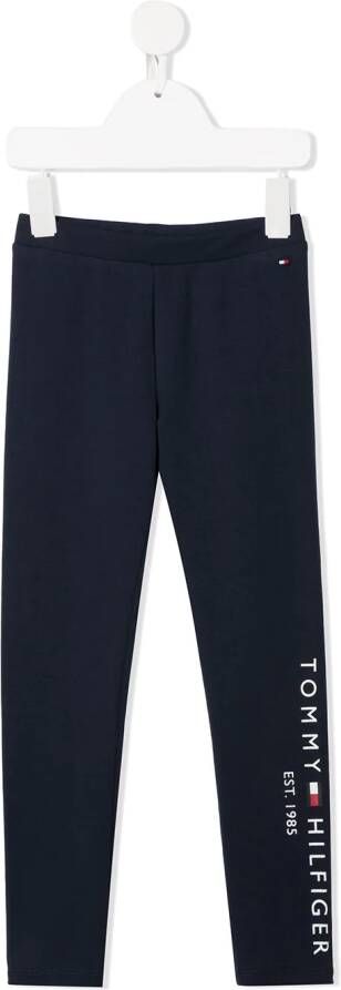 Tommy Hilfiger Junior Legging met logoprint Blauw
