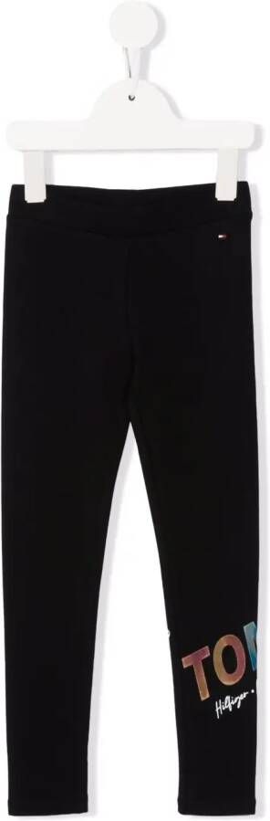 Tommy Hilfiger Junior Legging met logoprint Zwart
