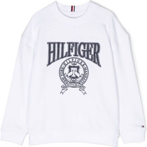 Tommy Hilfiger Junior T-shirt met geborduurd logo Wit