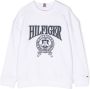 Tommy Hilfiger Junior T-shirt met geborduurd logo Wit - Thumbnail 1
