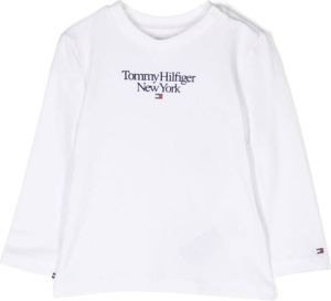 Tommy Hilfiger Junior Trui met geborduurd logo Wit