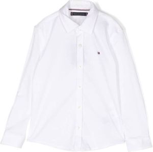 Tommy Hilfiger Junior Shirt met geborduurd logo Wit