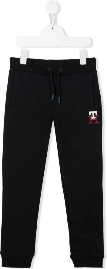 Tommy Hilfiger Junior Trainingsbroek met geborduurd logo Blauw