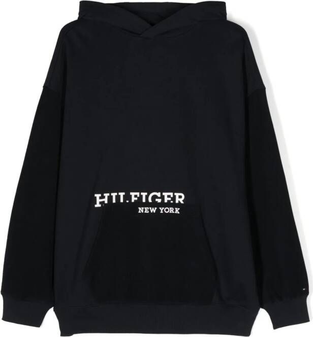 Tommy Hilfiger Junior Hoodie met logoprint Blauw