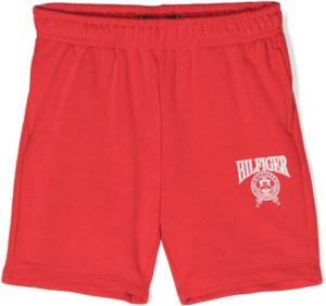 Tommy Hilfiger Junior Shorts met logoprint Rood