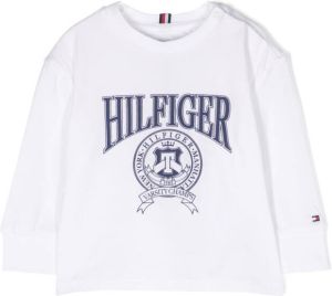 Tommy Hilfiger Junior Sweater met logoprint Wit