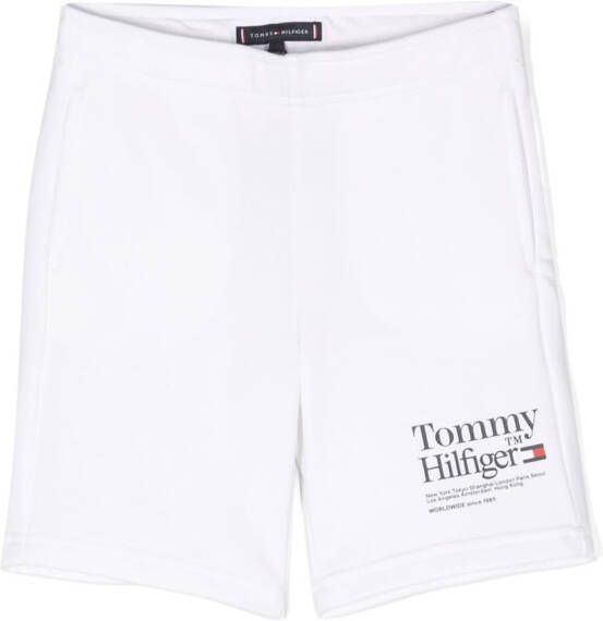 Tommy Hilfiger Junior Shorts met logoprint Wit