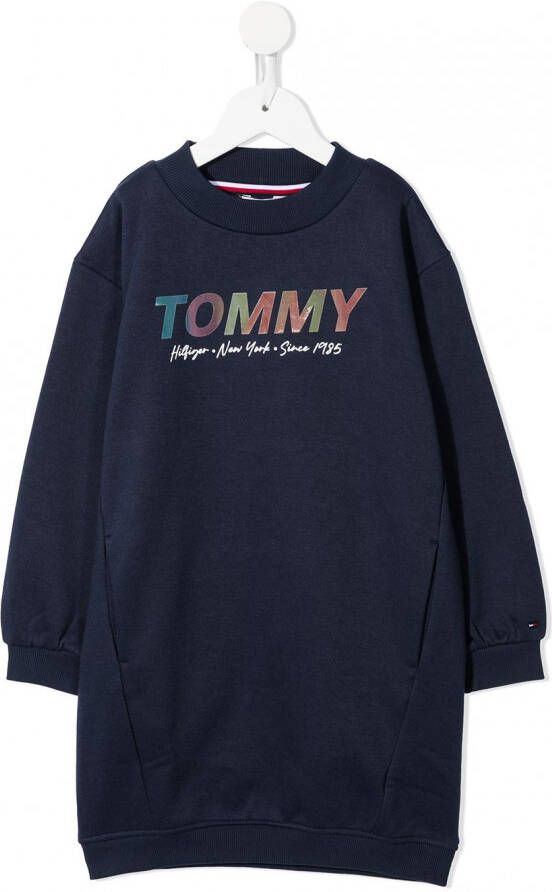 Tommy Hilfiger Junior Metallic sweaterjurk Blauw