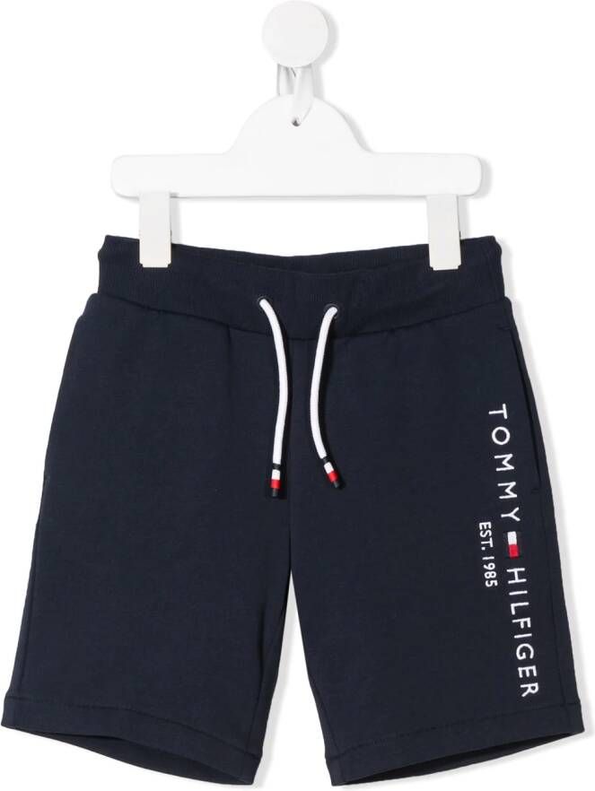 Tommy Hilfiger Junior Shorts met geborduurd logo Blauw