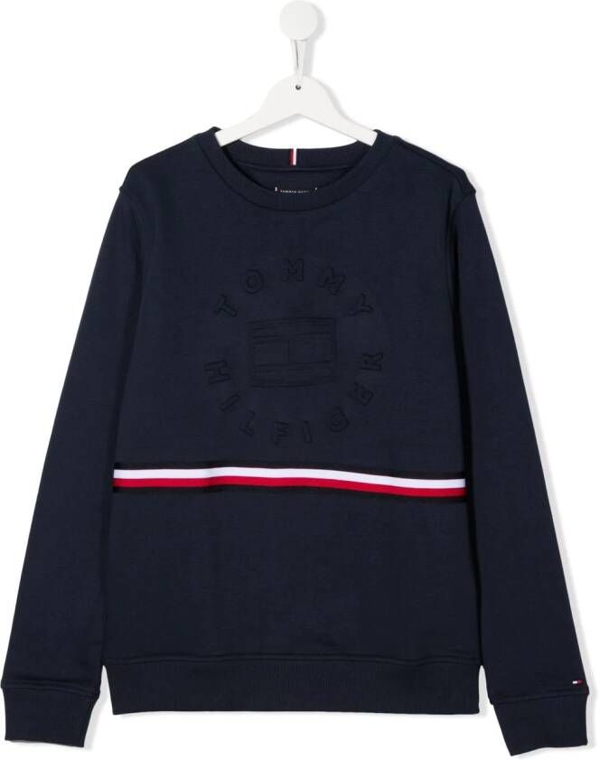 Tommy Hilfiger Junior Sweater met logo Blauw