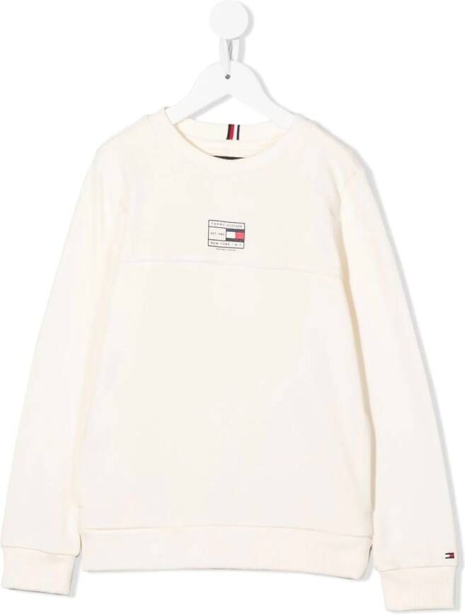 Tommy Hilfiger Junior Sweater met logoprint Beige