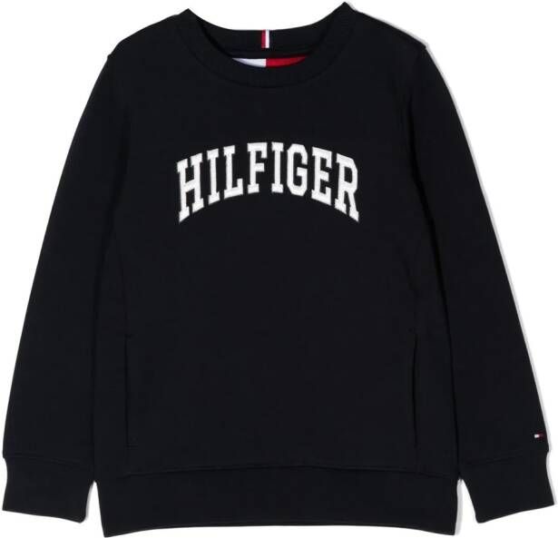 Tommy Hilfiger Junior Sweater met logoprint Blauw