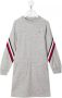 Tommy Hilfiger Junior Sweaterjurk met gestreepte afwerking Grijs - Thumbnail 1