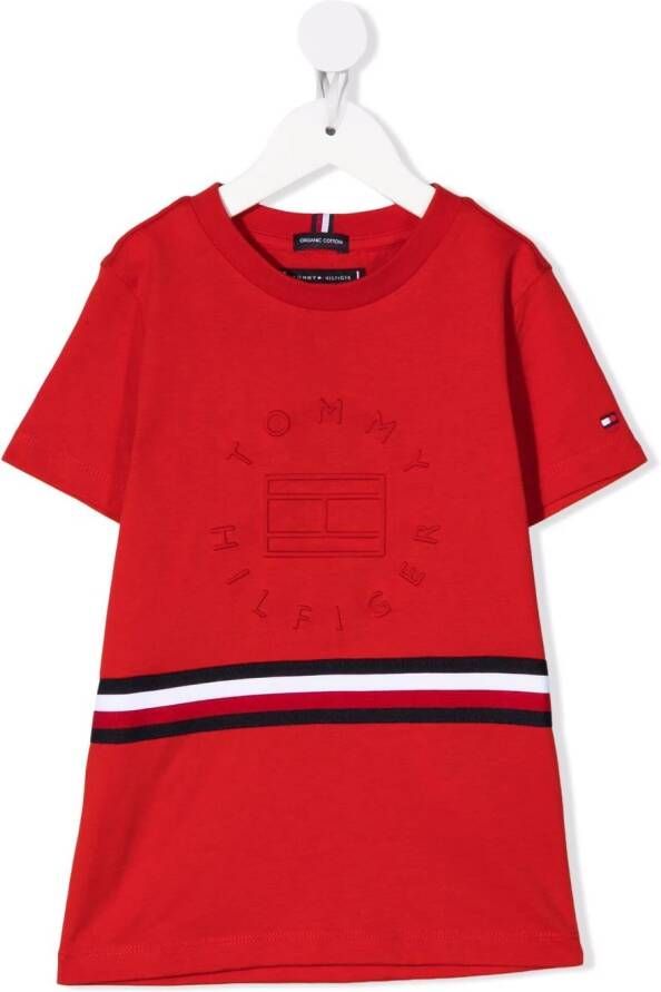 Tommy Hilfiger Junior T-shirt met geborduurd logo Rood