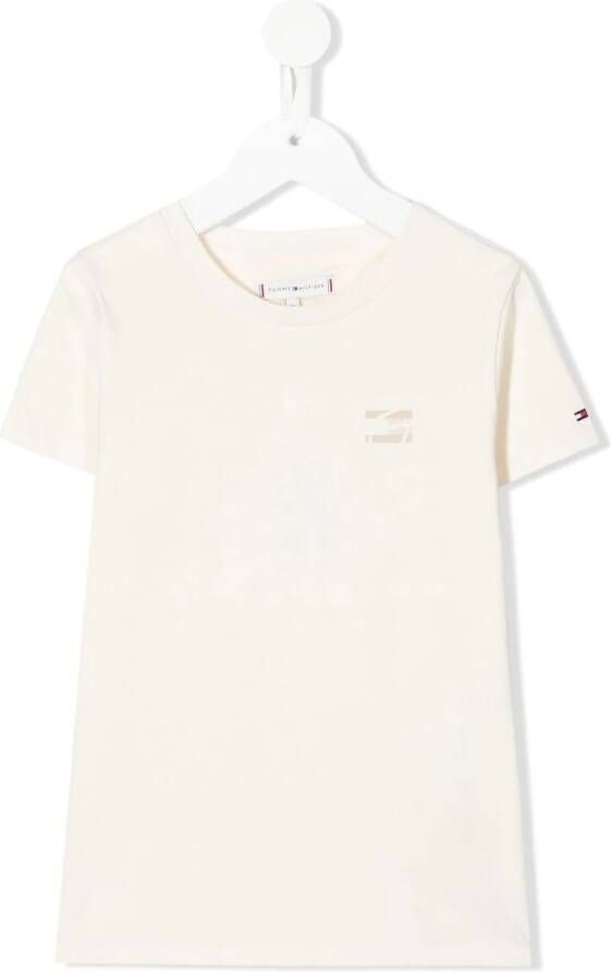 Tommy Hilfiger Junior T-shirt met logoprint Beige