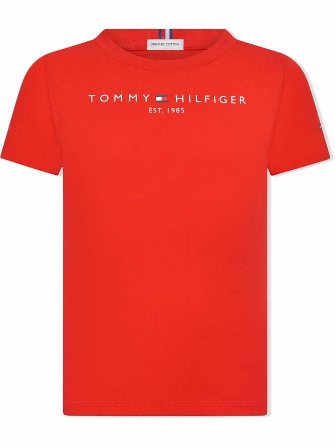 Tommy Hilfiger Junior T-shirt met logoprint Rood