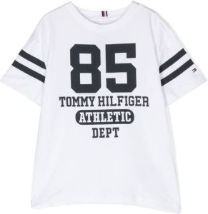 Tommy Hilfiger Junior T-shirt met logoprint Wit