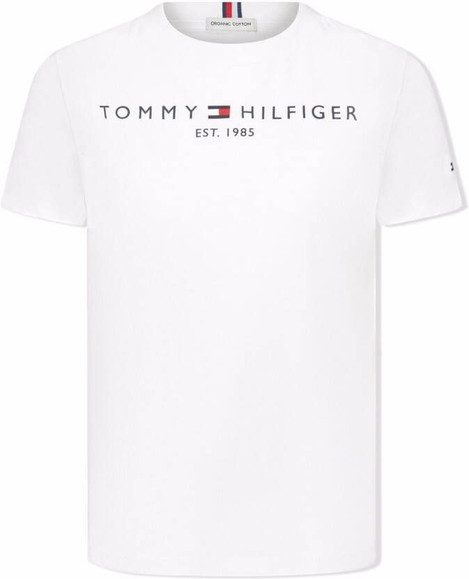 Tommy Hilfiger Junior T-shirt met logoprint Wit