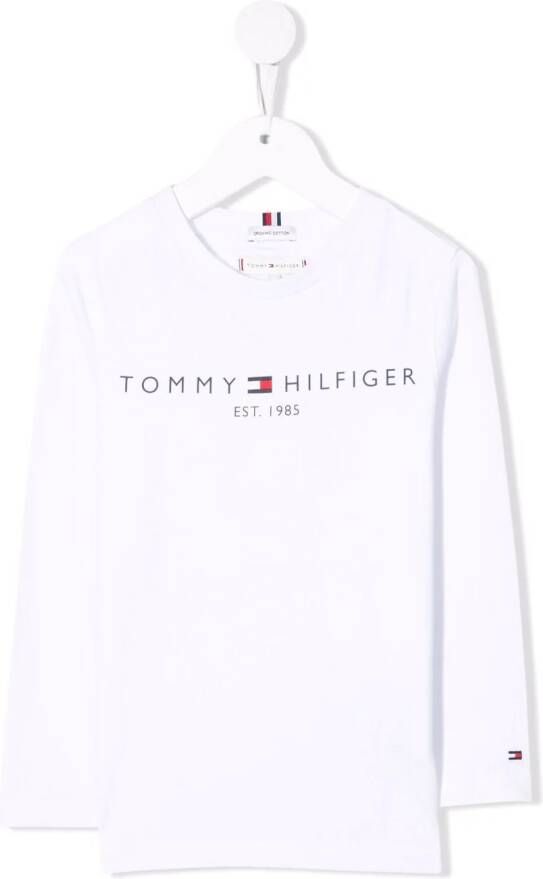 Tommy Hilfiger Junior T-shirt met logoprint Wit
