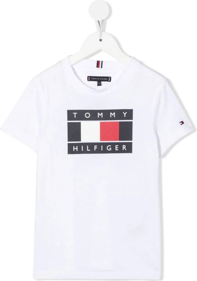 Tommy Hilfiger Junior T-shirt met print Wit