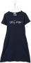 Tommy Hilfiger Junior T-shirtjurk met logoprint Blauw - Thumbnail 1