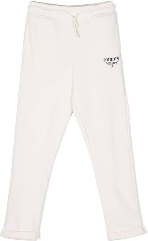Tommy Hilfiger Junior Trainingsbroek met geborduurd logo Wit
