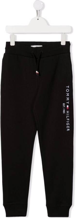 Tommy Hilfiger Junior Trainingsbroek met geborduurd logo Zwart