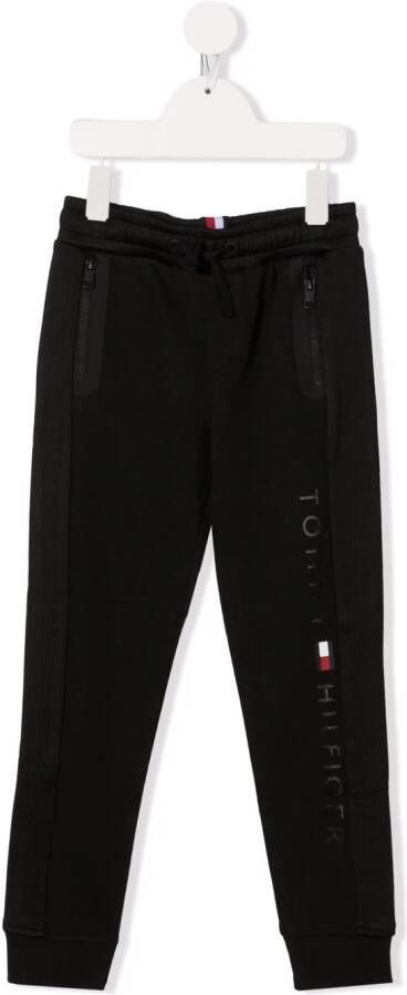 Tommy Hilfiger Junior Trainingsbroek met logoprint Zwart