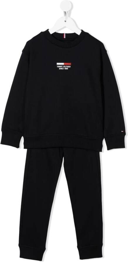 Tommy Hilfiger Junior Trainingspak met logoprint Blauw