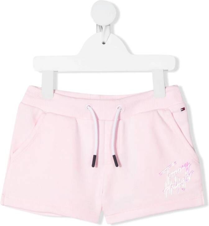 Tommy Hilfiger Junior Trainingsshorts met logo Roze