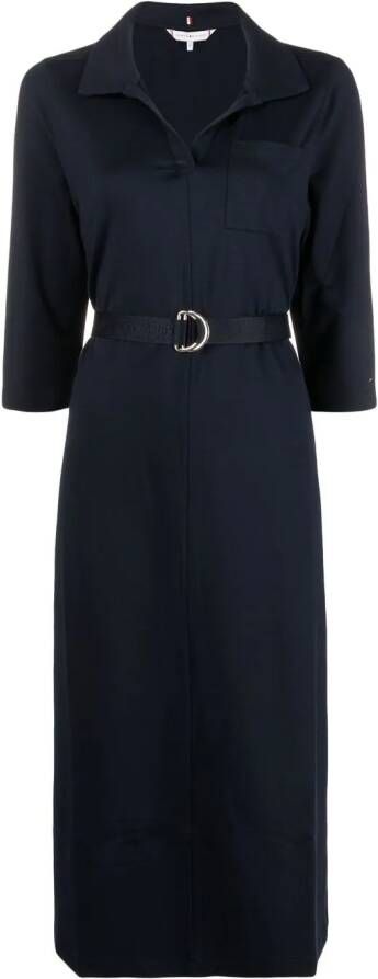 Tommy Hilfiger Jurk met ceintuur Blauw