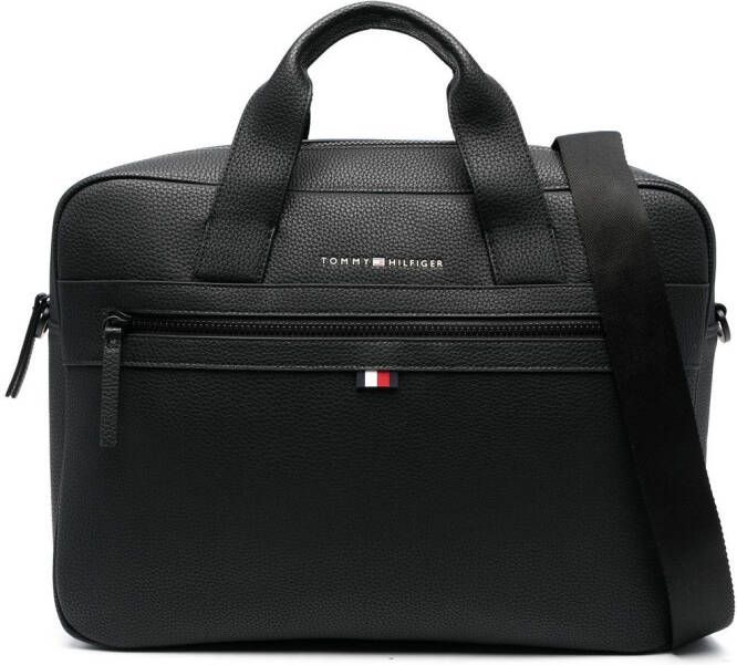 Tommy Hilfiger Laptoptas met logoplakkaat Zwart