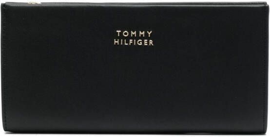 Tommy Hilfiger Portemonnee met logoplakkaat Zwart