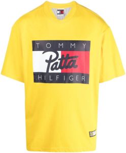 Tommy Hilfiger T-shirt met logoprint Geel