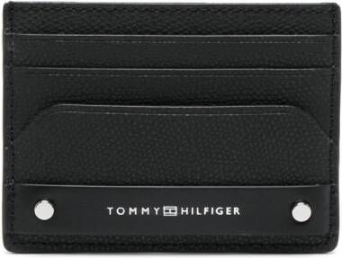 Tommy Hilfiger Leren pasjeshouder Zwart