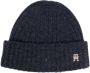 Tommy Hilfiger Muts met logoplakkaat Blauw - Thumbnail 1