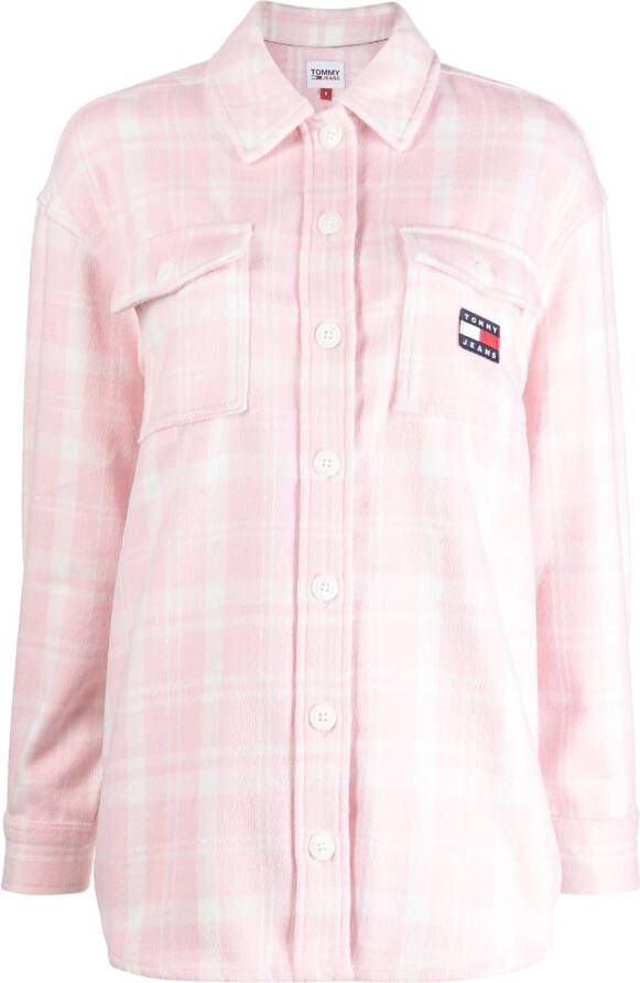 Tommy Hilfiger Geruit shirtjack Roze