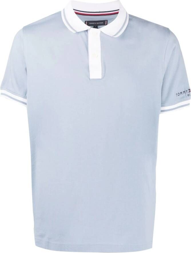 Tommy Hilfiger Poloshirt met contrasterende afwerking Blauw