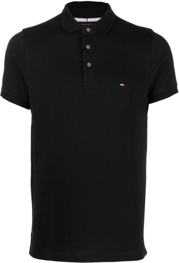 Tommy Hilfiger Poloshirt met geborduurd logo Zwart