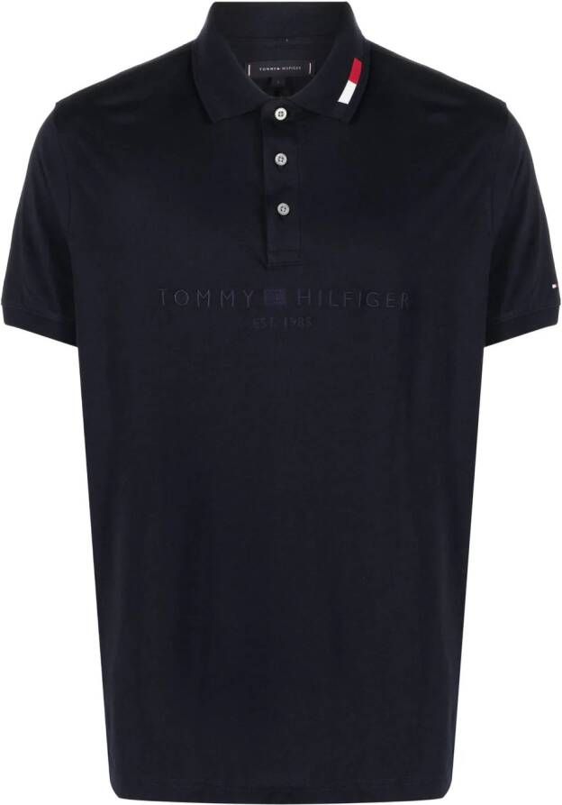 Tommy Hilfiger Poloshirt met logoprint Blauw