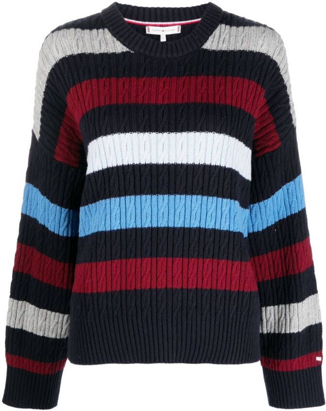 Tommy Hilfiger Gestreepte trui Blauw