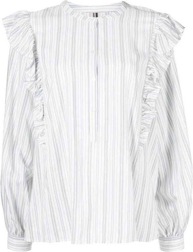 Tommy Hilfiger Blouse met ruches Wit