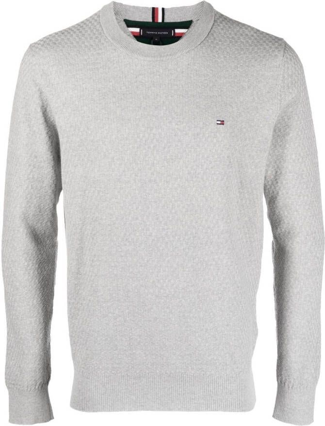 Tommy Hilfiger Sweater met geborduurd logo Grijs